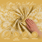 Acanthus Leaf Symmetrical Duvet Cover Set – Sunlit Gold