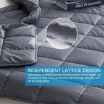 Premium Quilted Weighted Blanket - Heavy Cooling Throw for Deep Sleep & Anxiety Relief