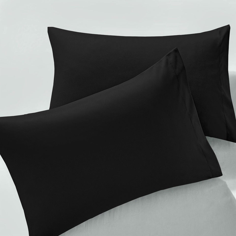 Ultra-Soft Premium Microfibre Pillowcases - Pair of Plain Housewife Pillow Covers