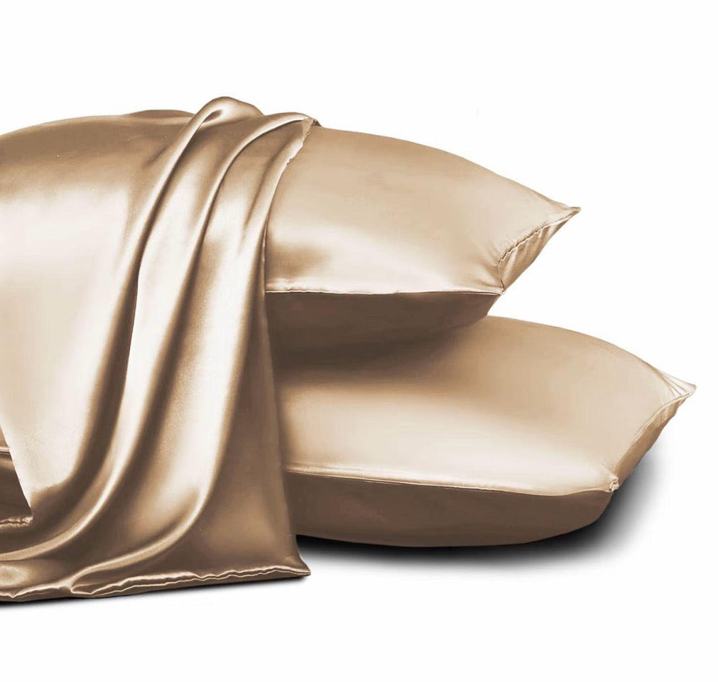Luxury Satin Pillowcase Pair - Silky Soft Covers for Hair and Skin Protection