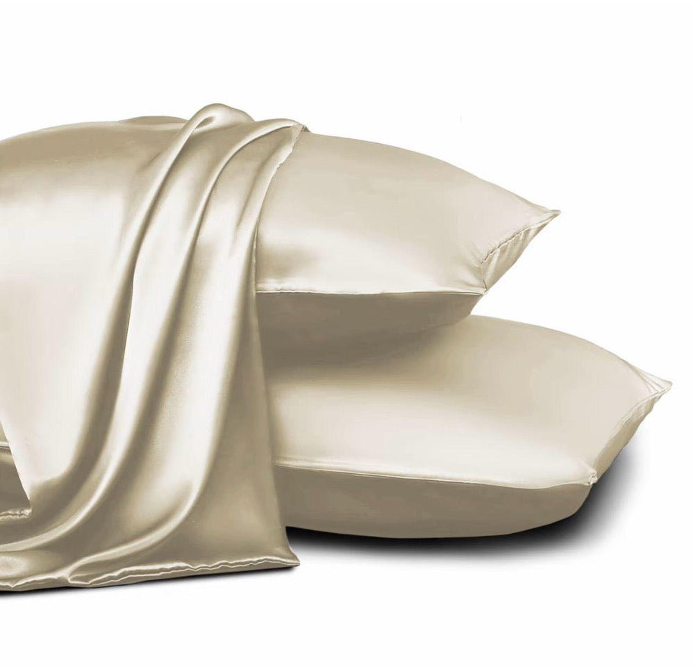 Luxury Satin Pillowcase Pair - Silky Soft Covers for Hair and Skin Protection