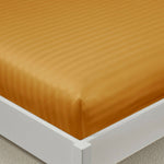 Luxury Satin Stripe Fitted Sheet - Hotel Quality Extra Deep Bed Sheets