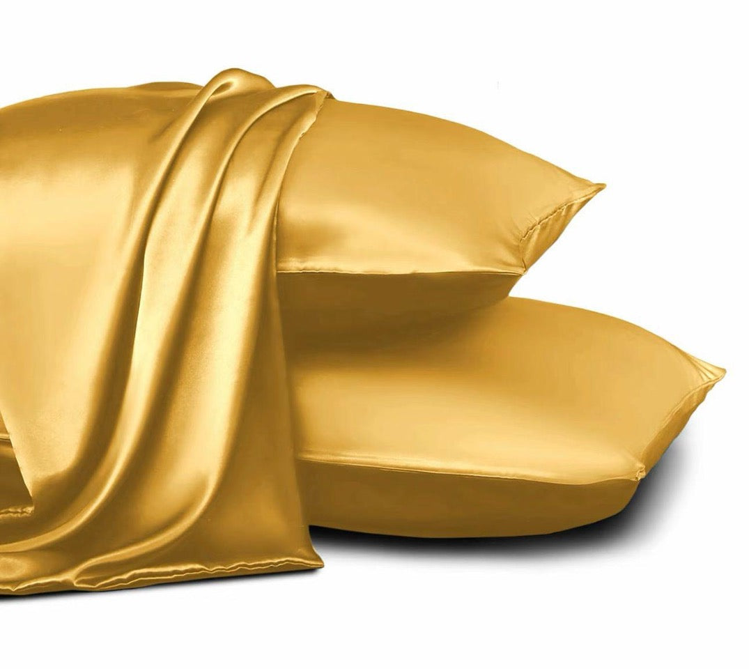 Luxury Satin Pillowcase Pair - Silky Soft Covers for Hair and Skin Protection