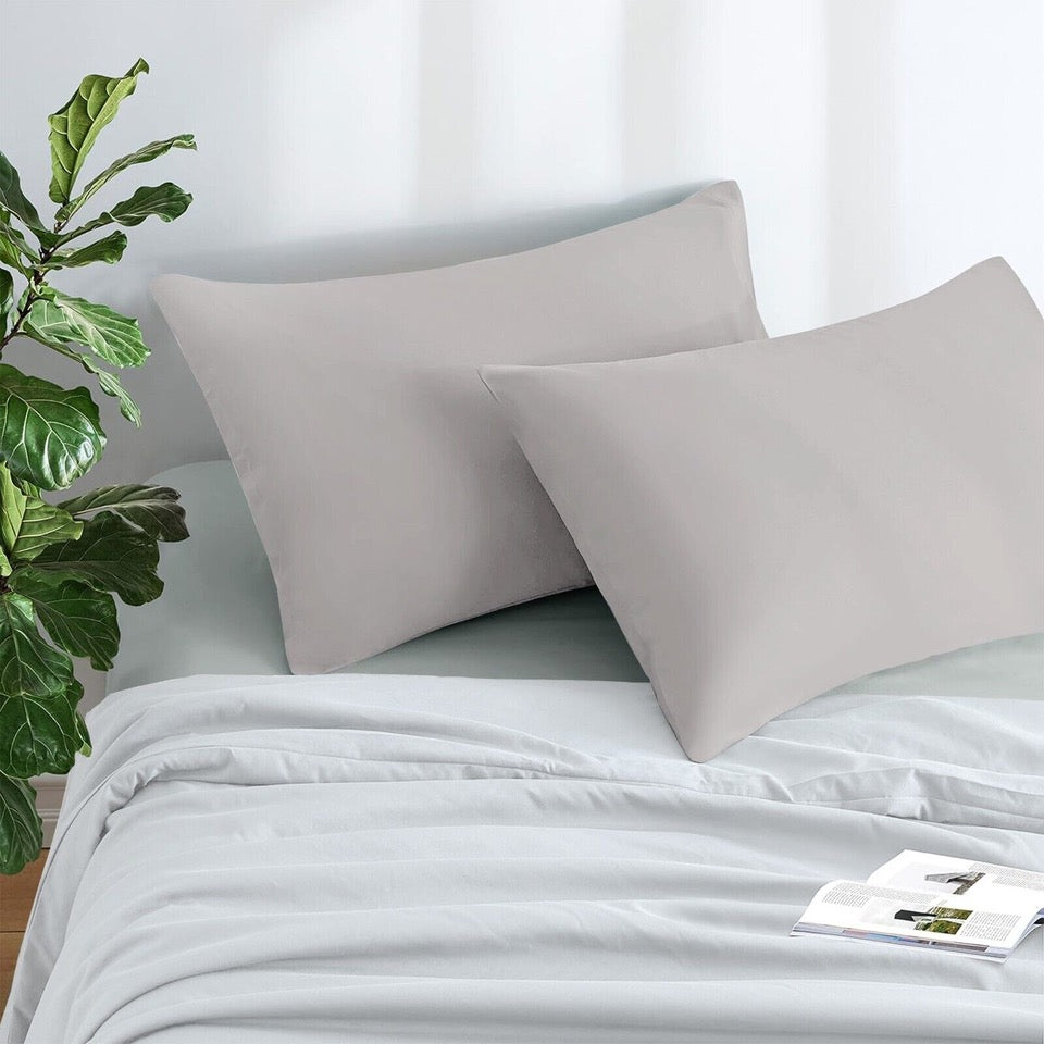 Ultra-Soft Premium Microfibre Pillowcases - Pair of Plain Housewife Pillow Covers