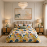 Tropical Palms Abstract Duvet Cover Set – Multi