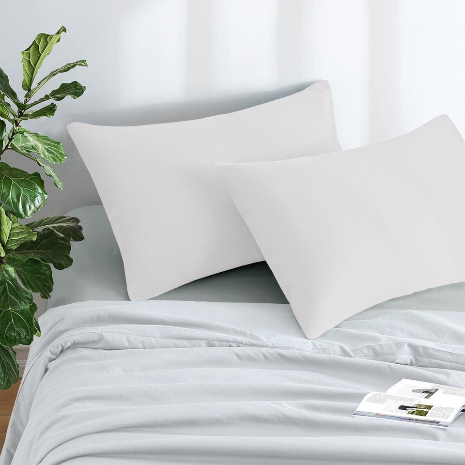 Ultra-Soft Premium Microfibre Pillowcases - Pair of Plain Housewife Pillow Covers