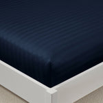 Luxury Satin Stripe Fitted Sheet - Hotel Quality Extra Deep Bed Sheets