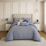 Bluebell Bloom Floral Duvet Cover Set – Cornflower Blue
