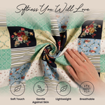 Mint Patch Vintage Patchwork Duvet Cover Set