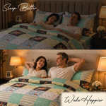 Mint Patch Vintage Patchwork Duvet Cover Set