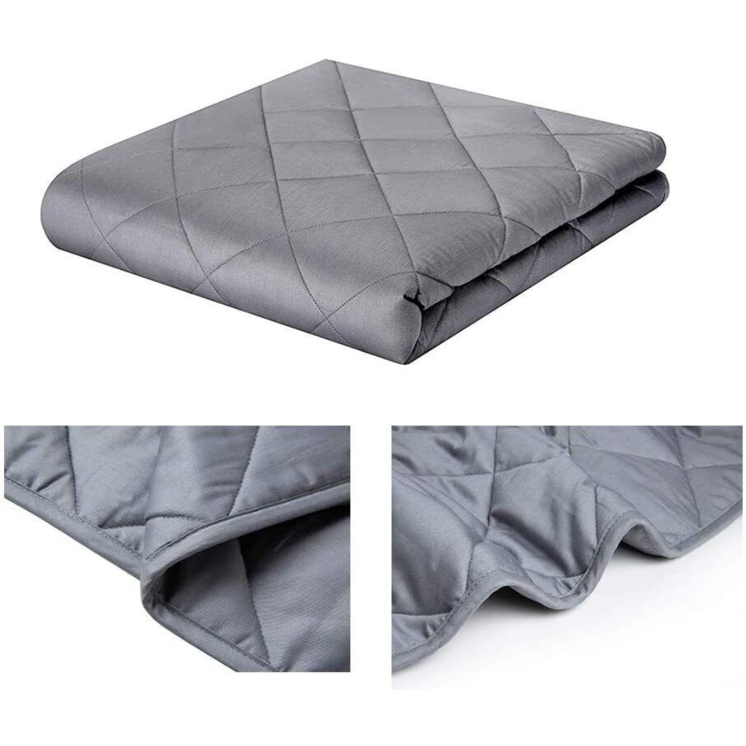 Premium Quilted Weighted Blanket - Heavy Cooling Throw for Deep Sleep & Anxiety Relief