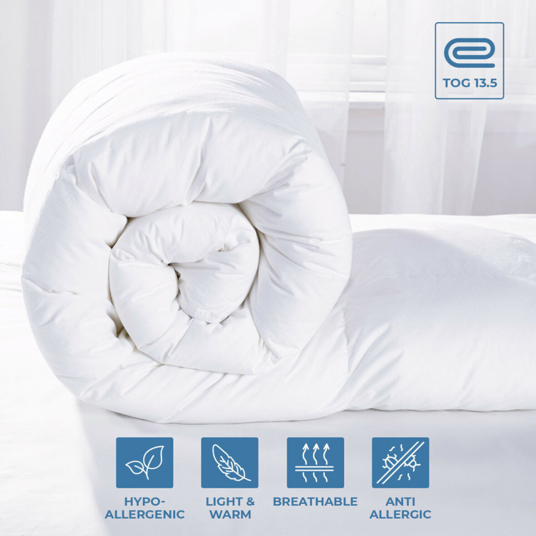 Luxurious Anti-Allergy Duvet & Pillow Set - 13.5 Tog Warm Winter Duvet