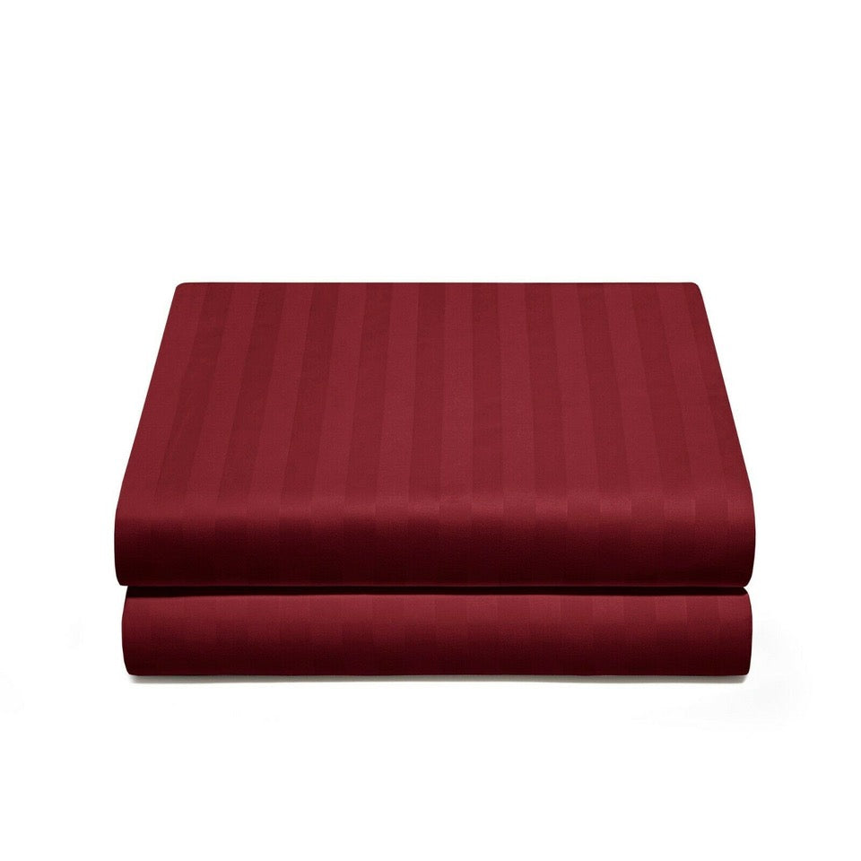 Luxury Satin Stripe Fitted Sheet - Hotel Quality Extra Deep Bed Sheets