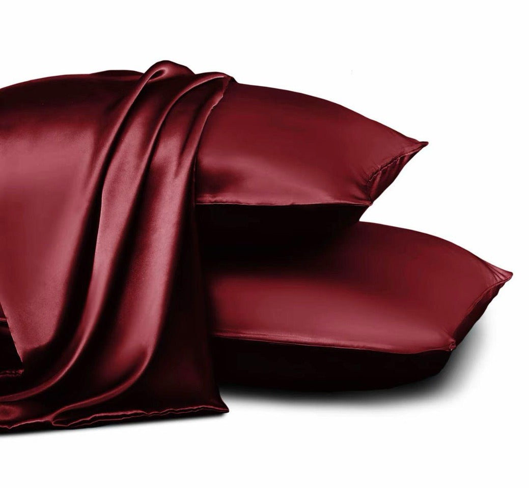 Luxury Satin Pillowcase Pair - Silky Soft Covers for Hair and Skin Protection
