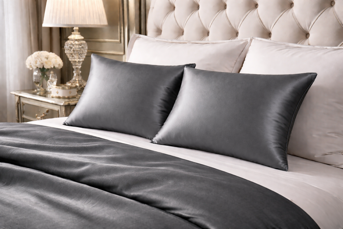 Luxury Satin Pillowcase Pair - Silky Soft Covers for Hair and Skin Protection