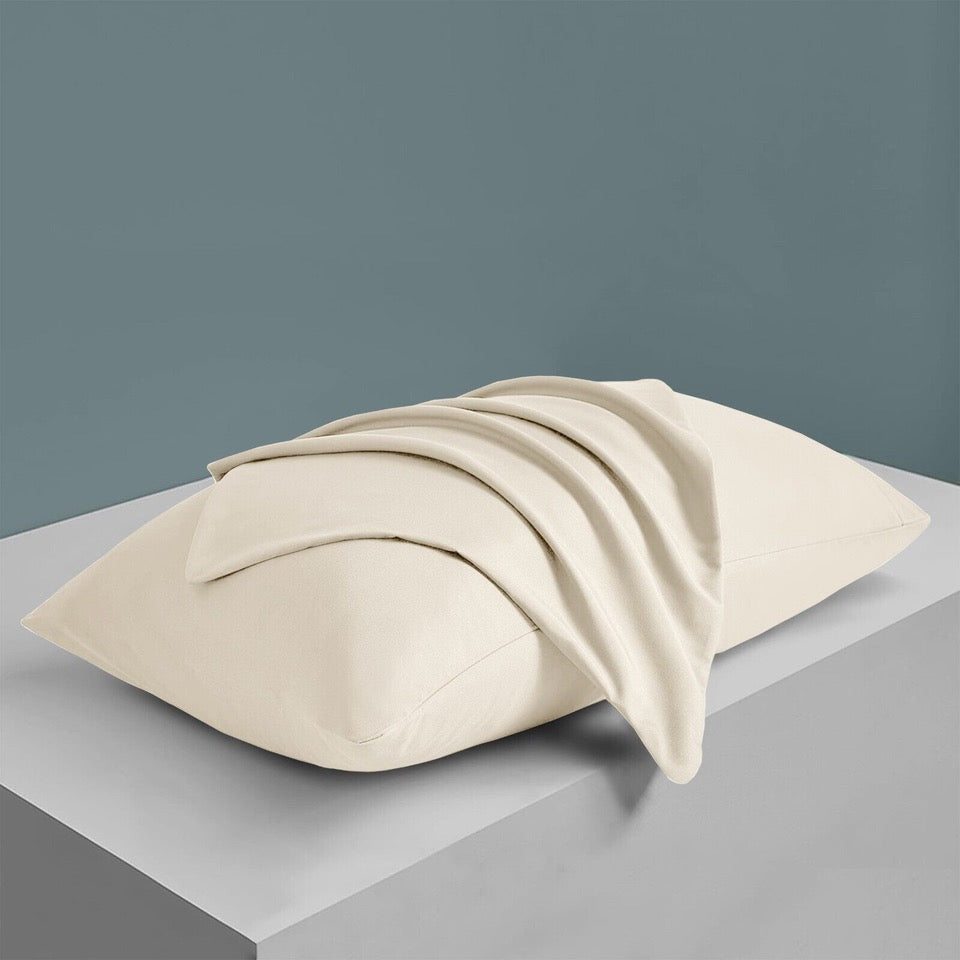 Ultra-Soft Premium Microfibre Pillowcases - Pair of Plain Housewife Pillow Covers