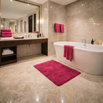 Plush Ultra-Soft Shag Non-Slip Bath Mat Runner – Fuchsia Pink