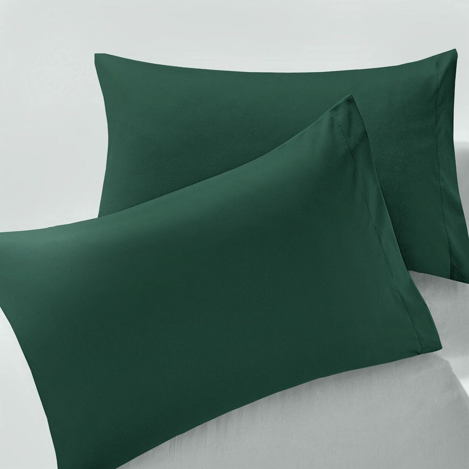 Ultra-Soft Premium Microfibre Pillowcases - Pair of Plain Housewife Pillow Covers