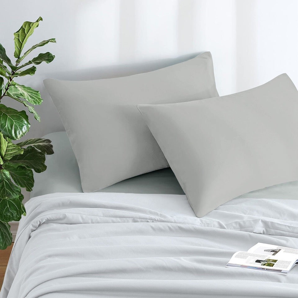 Ultra-Soft Premium Microfibre Pillowcases - Pair of Plain Housewife Pillow Covers