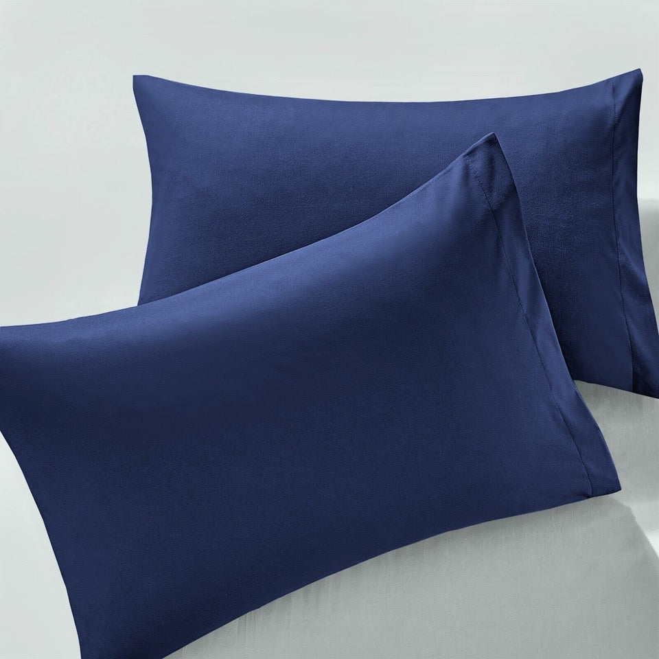 Ultra-Soft Premium Microfibre Pillowcases - Pair of Plain Housewife Pillow Covers