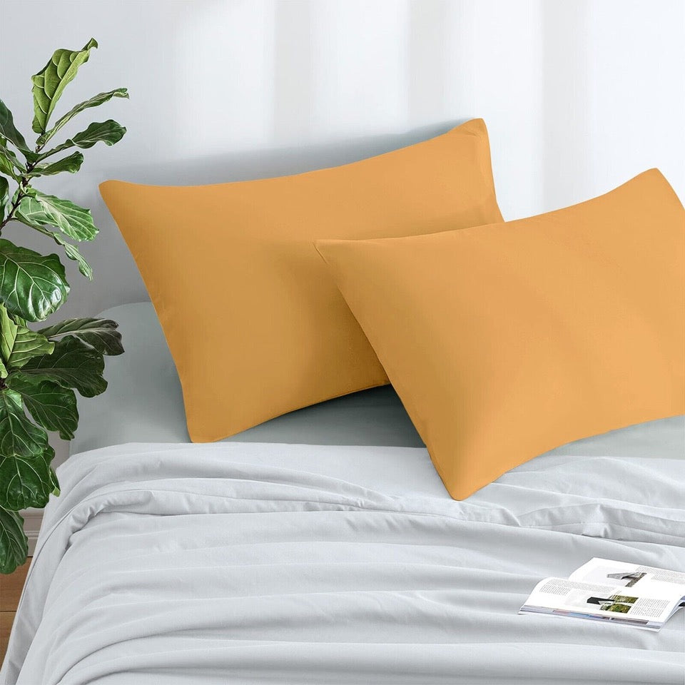 Ultra-Soft Premium Microfibre Pillowcases - Pair of Plain Housewife Pillow Covers