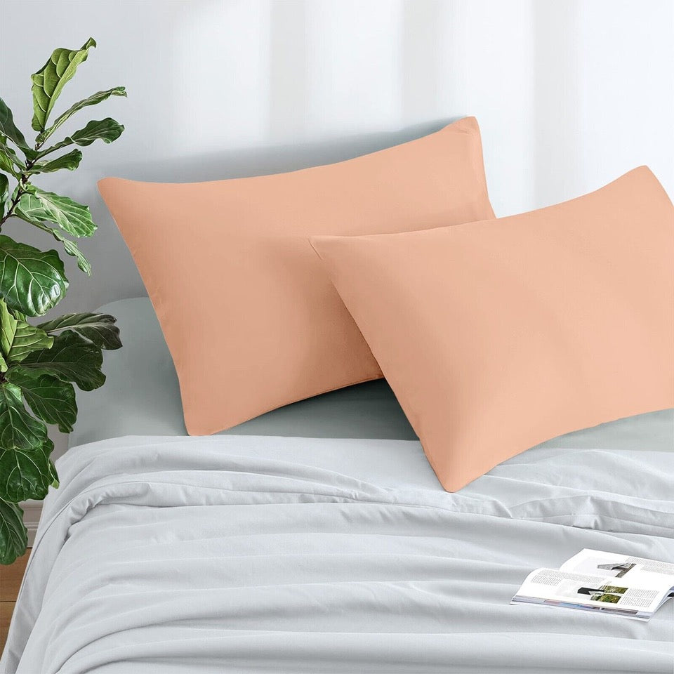 Ultra-Soft Premium Microfibre Pillowcases - Pair of Plain Housewife Pillow Covers