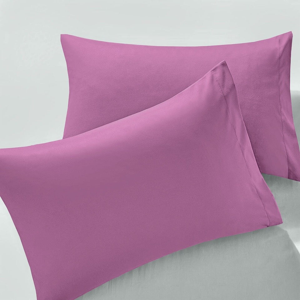 Ultra-Soft Premium Microfibre Pillowcases - Pair of Plain Housewife Pillow Covers