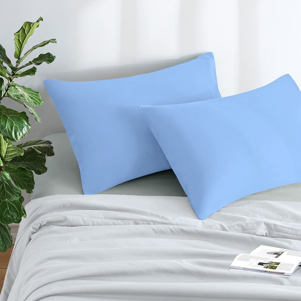 Ultra-Soft Premium Microfibre Pillowcases - Pair of Plain Housewife Pillow Covers