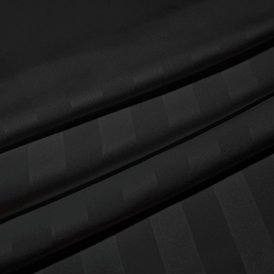Luxury Satin Stripe Fitted Sheet - Hotel Quality Extra Deep Bed Sheets