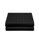 Luxury Satin Stripe Fitted Sheet - Hotel Quality Extra Deep Bed Sheets