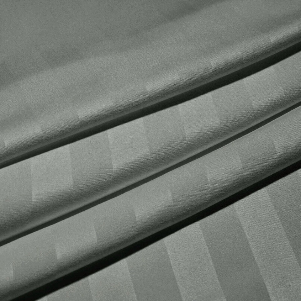 Luxury Satin Stripe Fitted Sheet - Hotel Quality Extra Deep Bed Sheets