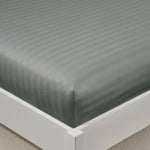 Luxury Satin Stripe Fitted Sheet - Hotel Quality Extra Deep Bed Sheets