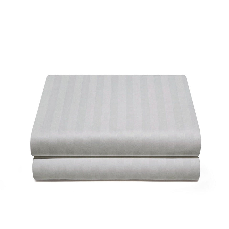 Luxury Satin Stripe Fitted Sheet - Hotel Quality Extra Deep Bed Sheets