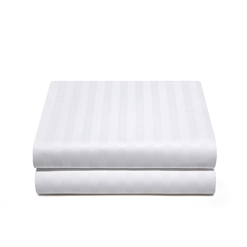 Luxury Satin Stripe Fitted Sheet - Hotel Quality Extra Deep Bed Sheets