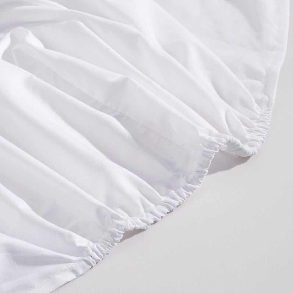 Luxury Satin Stripe Fitted Sheet - Hotel Quality Extra Deep Bed Sheets